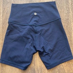 Like new Lululemon Align High Rise shorts 6” inseam 4 true navy